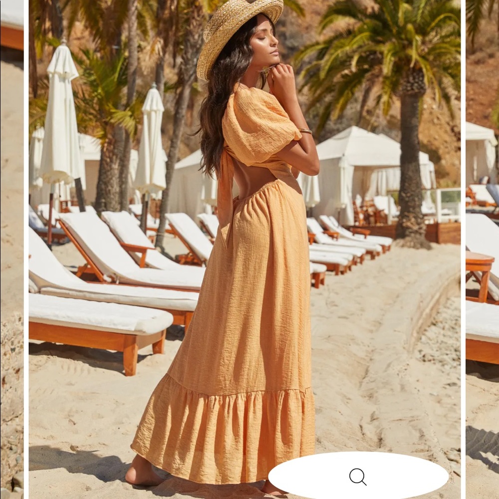VICI // RENATA PUFF SLEEVE MAXI DRESS